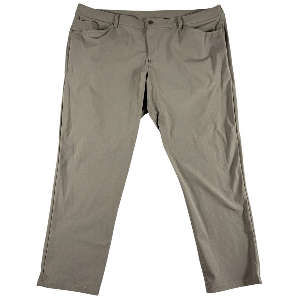 Lululemon Commission Pants Mens 46 Olive Green Straight Premium Stretch